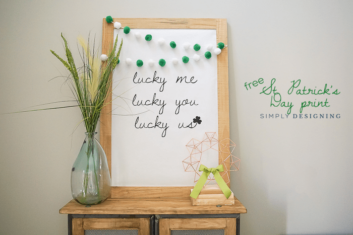 St Patricks Day Print | Large St Patricks Day Print : Love Me Love You Love Us | 22 | fabric Christmas trees