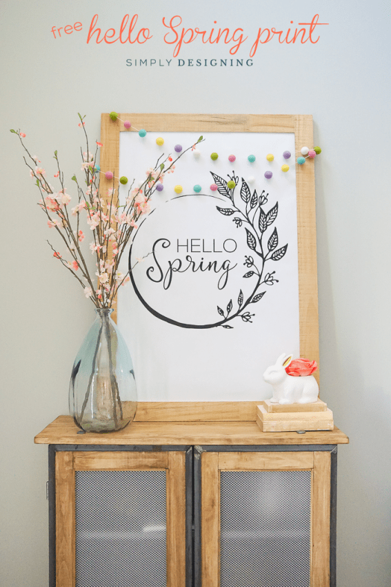 Free Large Hello Spring Print