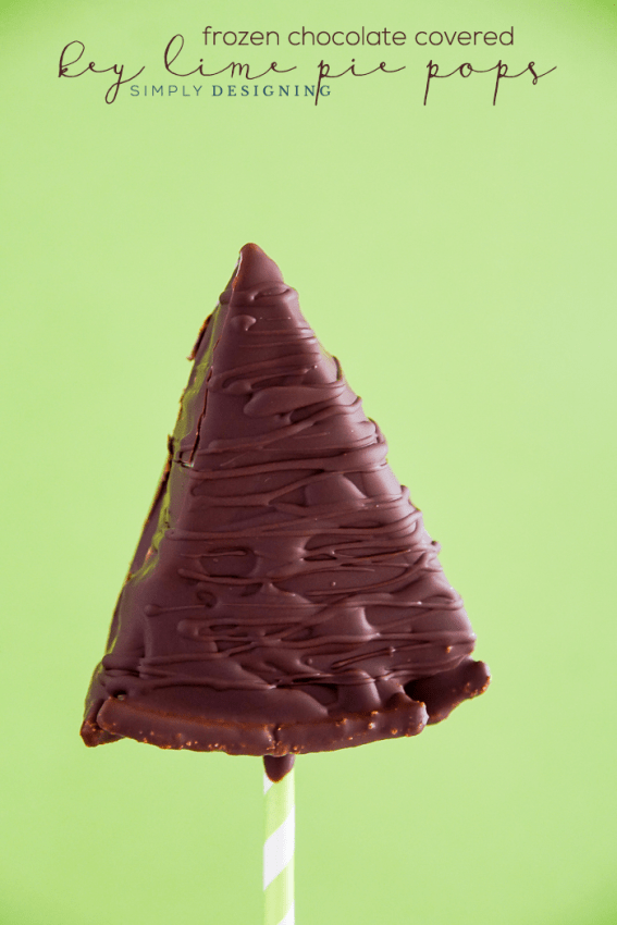 Frozen Chocolate Covered Key Lime Pie Pop