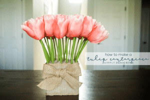 How to make a Tulip Centerpiece perfect for spring or a wedding How to Make a Tulip Centerpiece for Spring 4 decorative sign