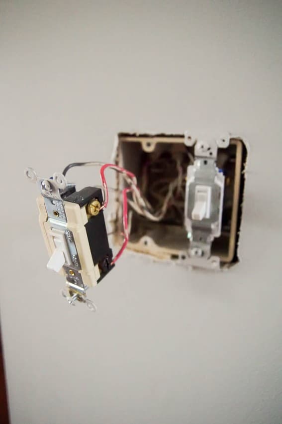 remove old light switch
