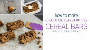 How to make Chocolate Peanut Butter Cereal Bars easy no bake recipe How to Make Chocolate Peanut Butter Cereal Bars 4 cereal bar recipe