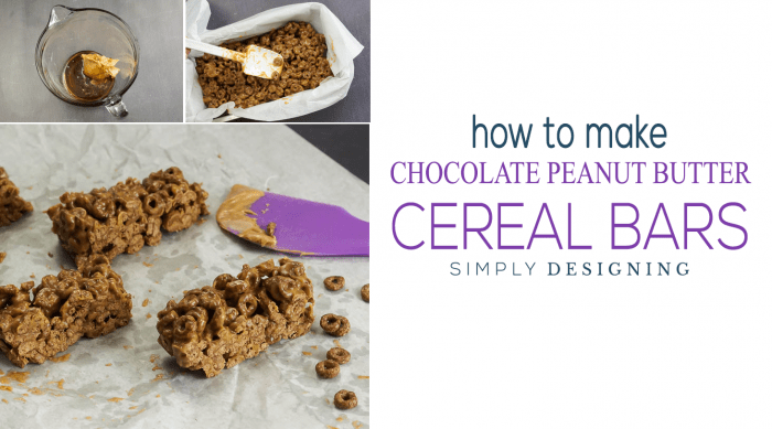 How to make Chocolate Peanut Butter Cereal Bars - easy no-bake recipe