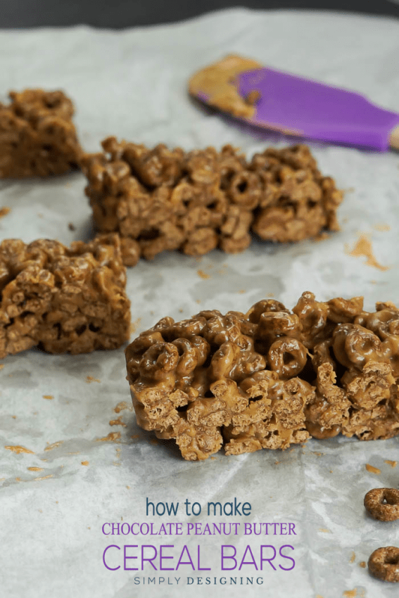 How to make Chocolate Peanut Butter Cereal Bars with only 3 ingredients