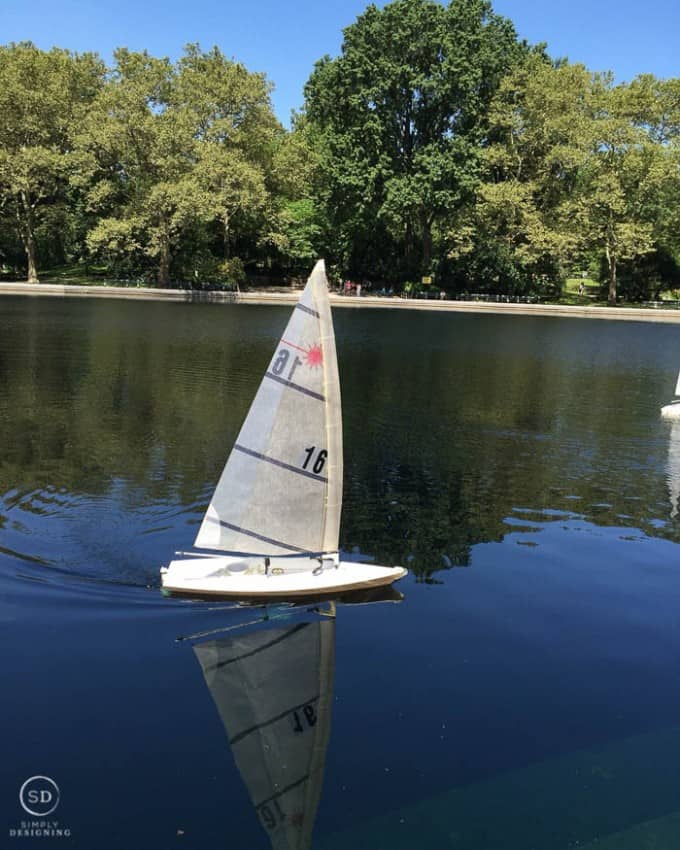 Sail boats at the Conservatory in Central Park NYC