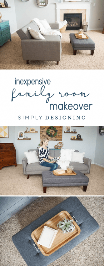 Inexpensive Family Room Update | family room makeover | living room update | living room makeover | budget friendly family room