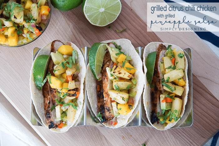 Grilled Citrus Chicken with Grilled Pineapple Salsa