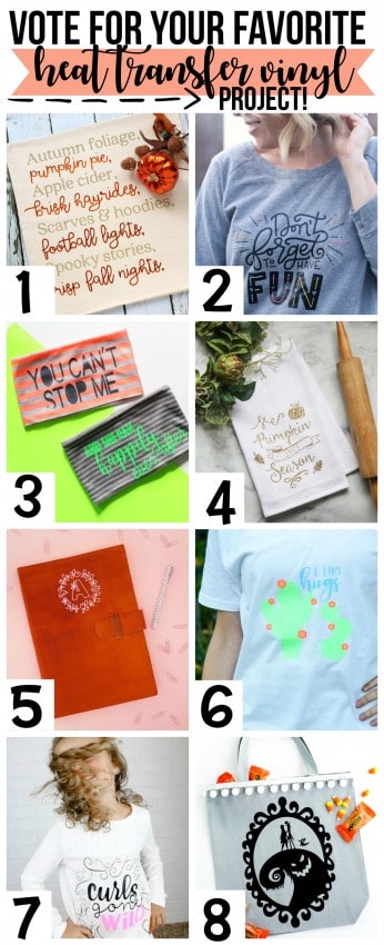 vote for your favorite heat transfer vinyl project