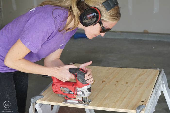 cut headstones from plywood