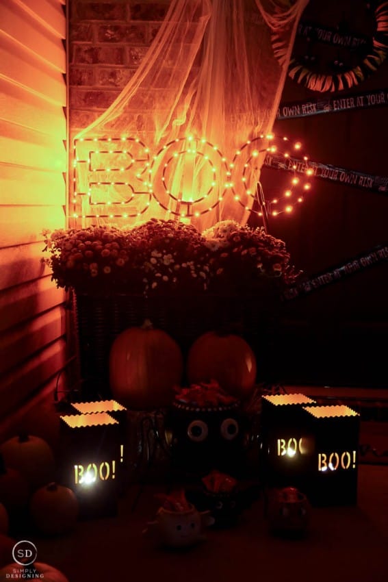 Halloween Porch at Night