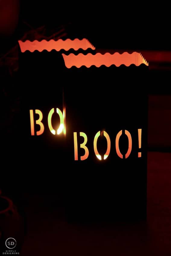 Outdoor Halloween Decorations at night