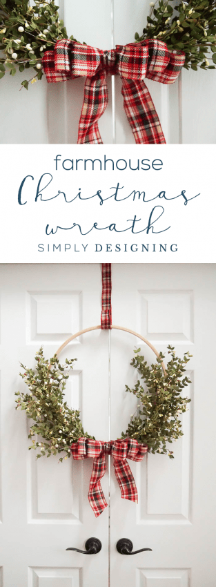 DIY Farmhouse Christmas Wreath