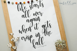 Free Fall Print Large Free Fall Printable : Life Starts Over Again When it Gets Crisp in the Fall 4 Free Christmas Printable
