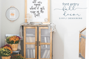 Front Entry Fall Decor Ideas Front Entry Fall Decor + a FREE Fall Print 2 grey bedside table