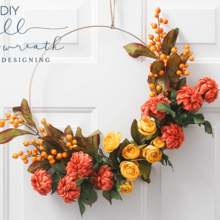 How to make a Fall Hoop Wreath - Simply Designing