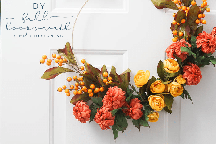 How to make a Fall Hoop Wreath