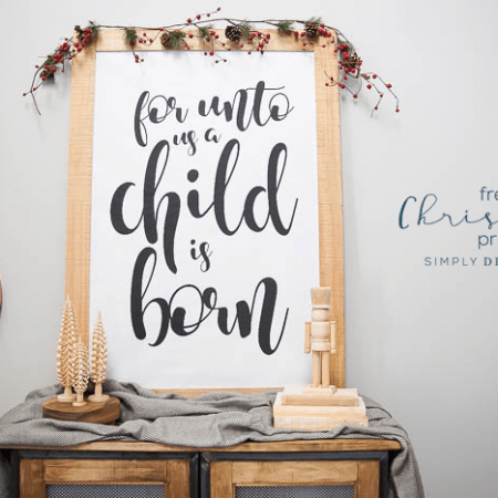 For Unto Us a Child is Born - Free Christmas Print