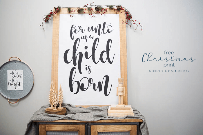 For Unto Us a Child is Born Free Christmas Print For Unto Us a Child is Born Free Christmas Print 5 love you printable