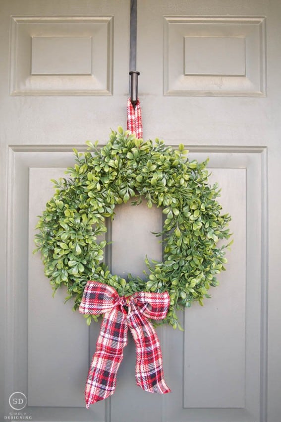 Christmas boxwood wreath