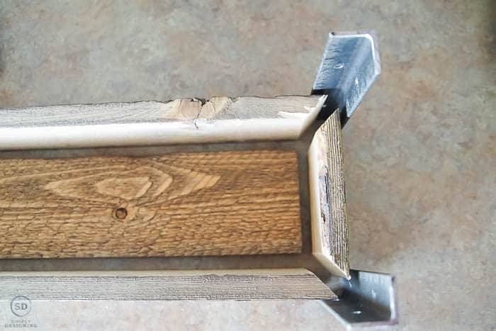 How to make Farmhouse Stocking Holders - angle iron