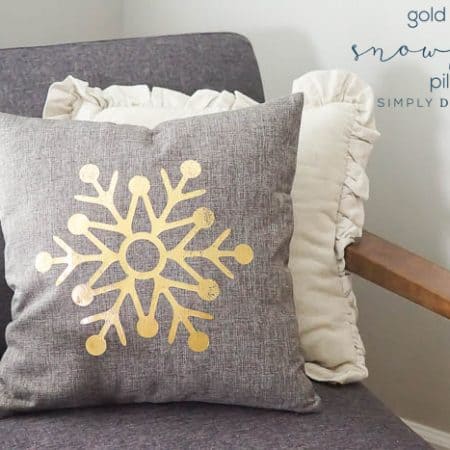 Gold Foiled Snowflake Pillow