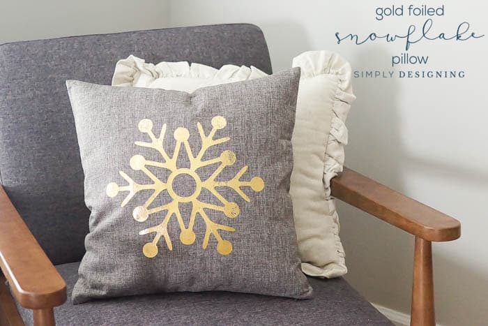 Gold Foled Snowflake Pillow | How To Foil Fabric So You Can Make These Snowflake Pillows | 8 | Free Winter Print