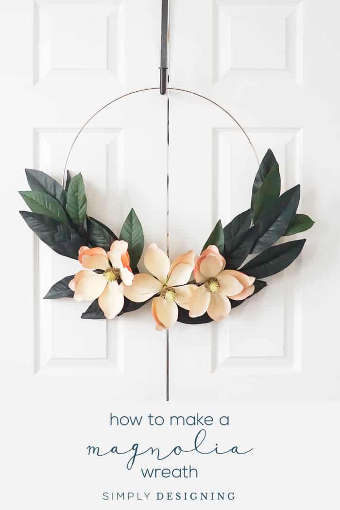 How to Make a Magnolia Hoop Wreath