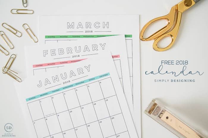2018 printable Calendar - free 2018 calendar - monthly calendar printable