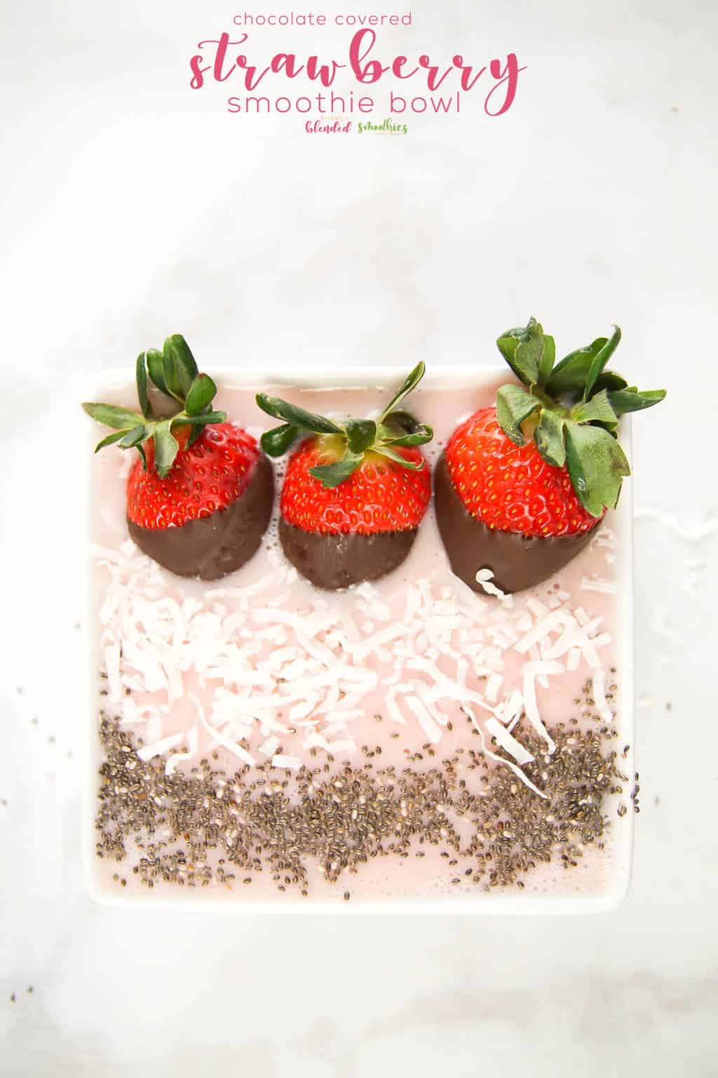Chocolate Covered Strawberry Smoothie Bowl 3 Chocolate Covered Strawberry Smoothie Bowl - a simple and delicious smoothie bowl
