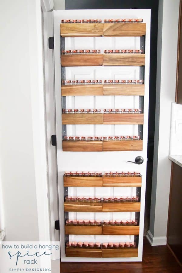 How to Build a DIY Spice Rack that can Hang on your Pantry Door