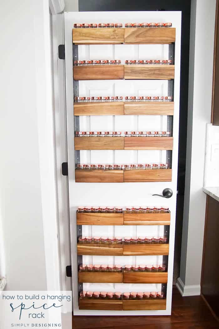 How to Build a DIY Spice Rack - How to Make a Hanging Spice Rack - farmhouse spice rack - industrial spice rack