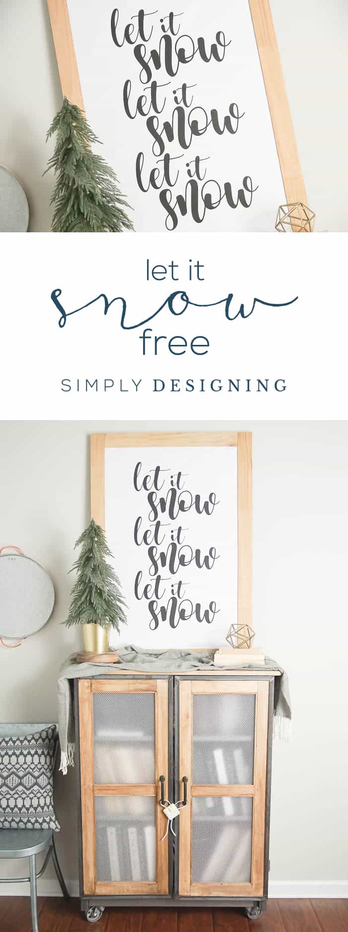 let it snow printable sign