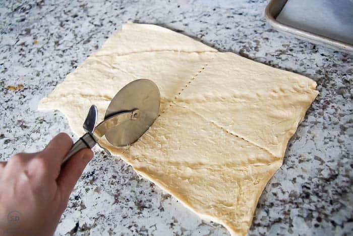 cut crescent roll dough