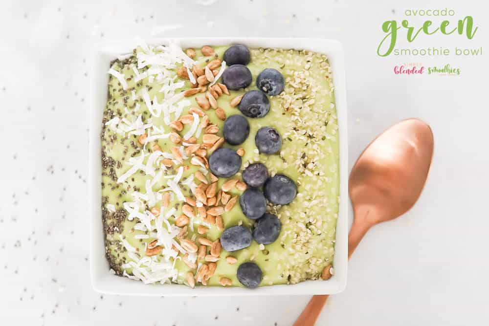 Avocado Green Smoothie Bowl 2 Avocado Green Smoothie Bowl