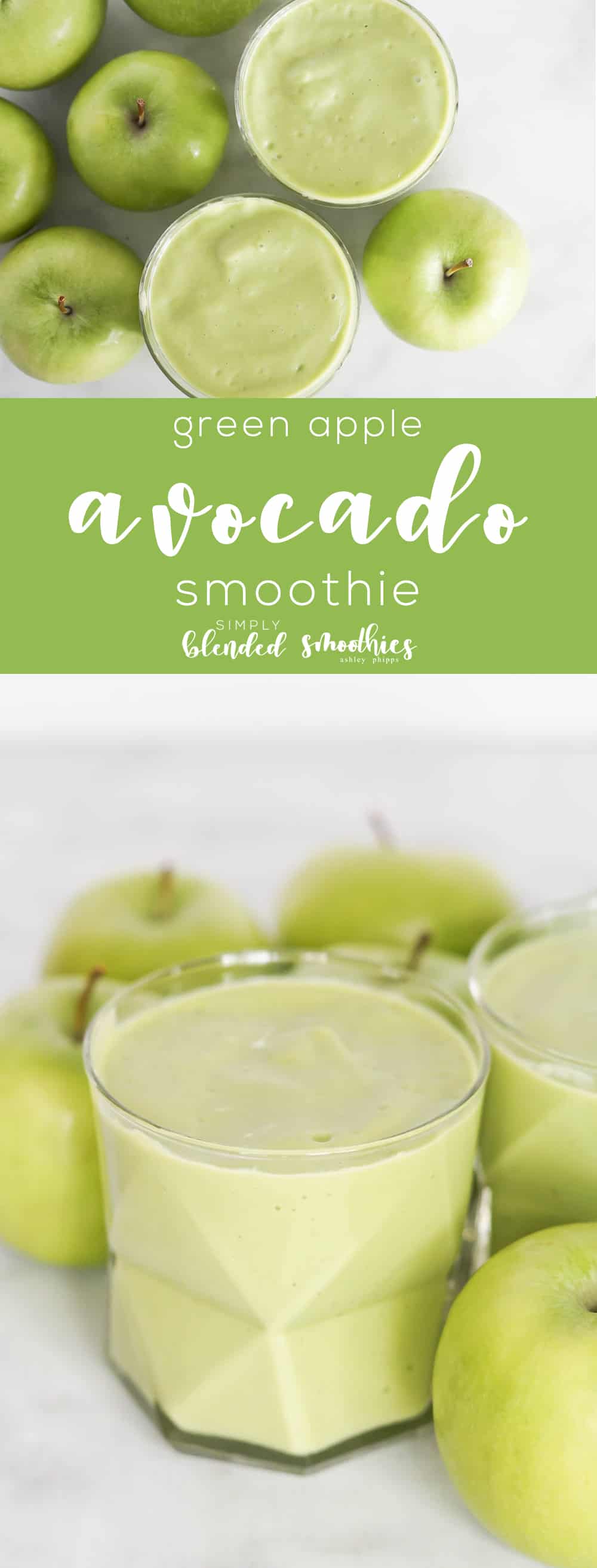 Green Apple Avocado Green Smoothie 5 Green Apple and Avocado Smoothie - avocado makes this smoothie so rich and smooth and green apples makes this tart and refreshing
