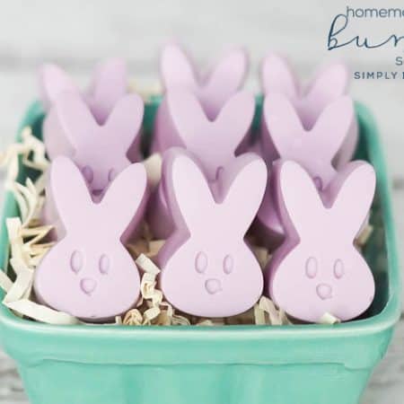 How to make Lavender Bunny Soap - how to make soap - homemade lavender soap with essential oils