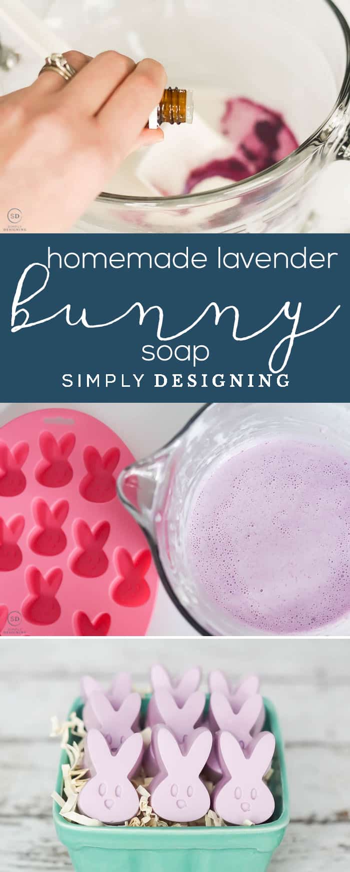 Lavender Bunny Soap with Essential Oils