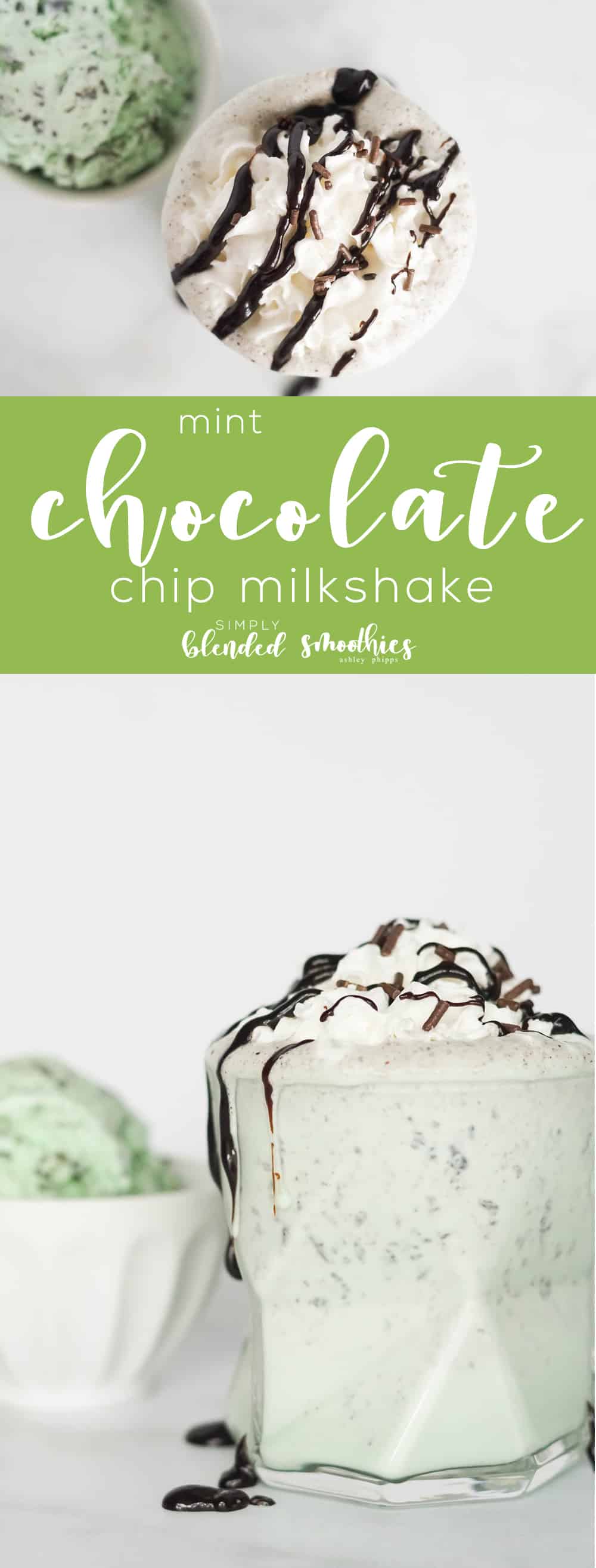 Mint Chocolate Chip Milkshake 1 Mint Chocolate Chip Milkshake - the yummiest shake ever - so much better than a shamrock shake