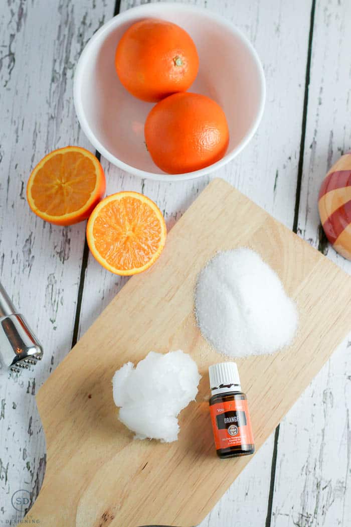 DIY Sugar Scrub ingredients