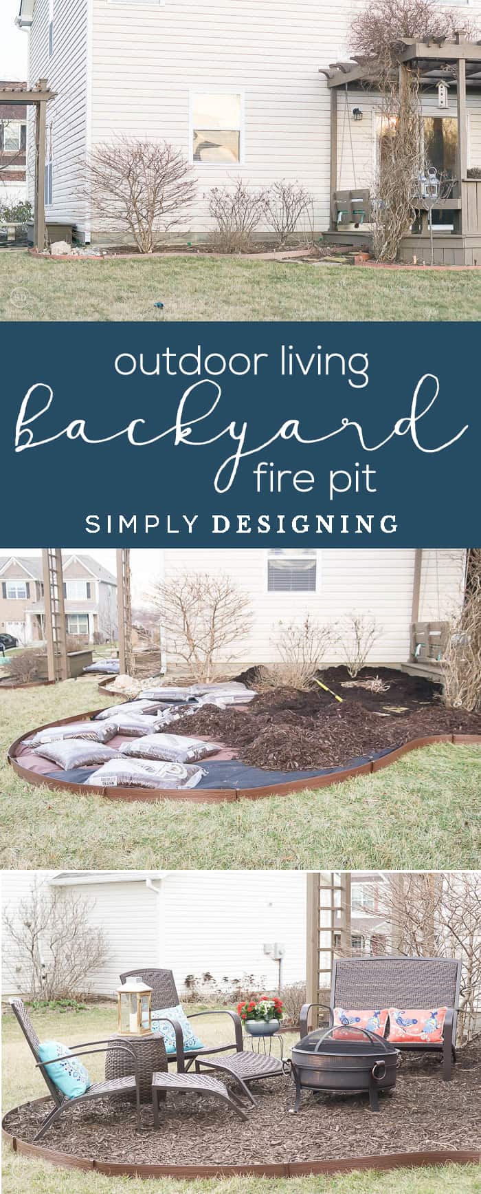 Outdoor Living with an Easy Backyard Fire Pit - easily create more outdoor living space