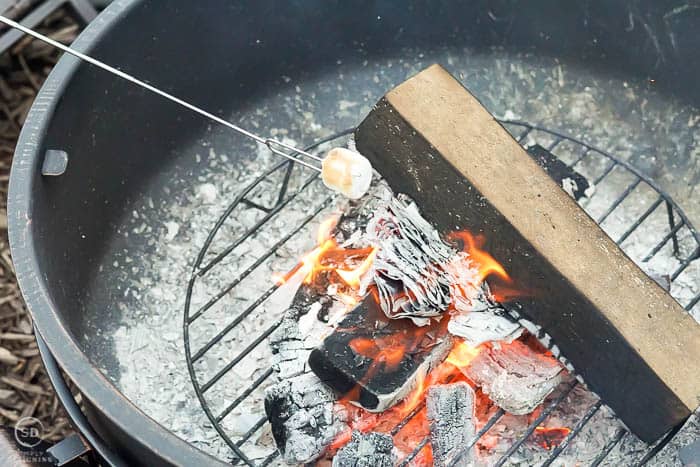 roasting a marshmallow