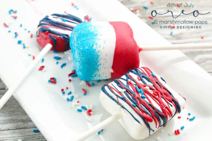 Easy to make 4th of July Oreo Pops and Marshmallow Pops 4th of July Oreo Pops + Marshmallow Pops 15 pumpkin pie brownie