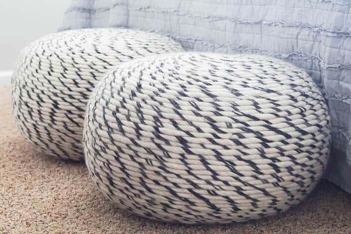 decorative poufs for seating