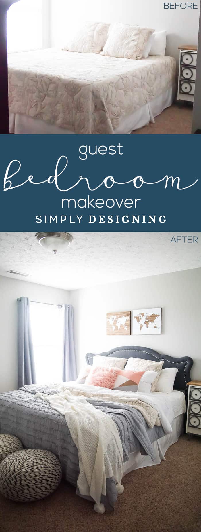 Guest Bedroom Makeover - before and after