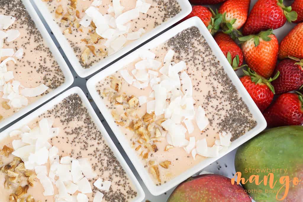 Strawberry Mango Smoothie Bowl 2 Strawberry Mango Smoothie Bowl