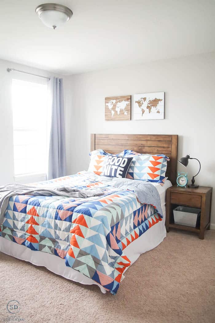 AFTER Cool Boy Bedroom Idea - #ad #BHGLiveBetter #BHGatWalmart @BHGLiveBetter