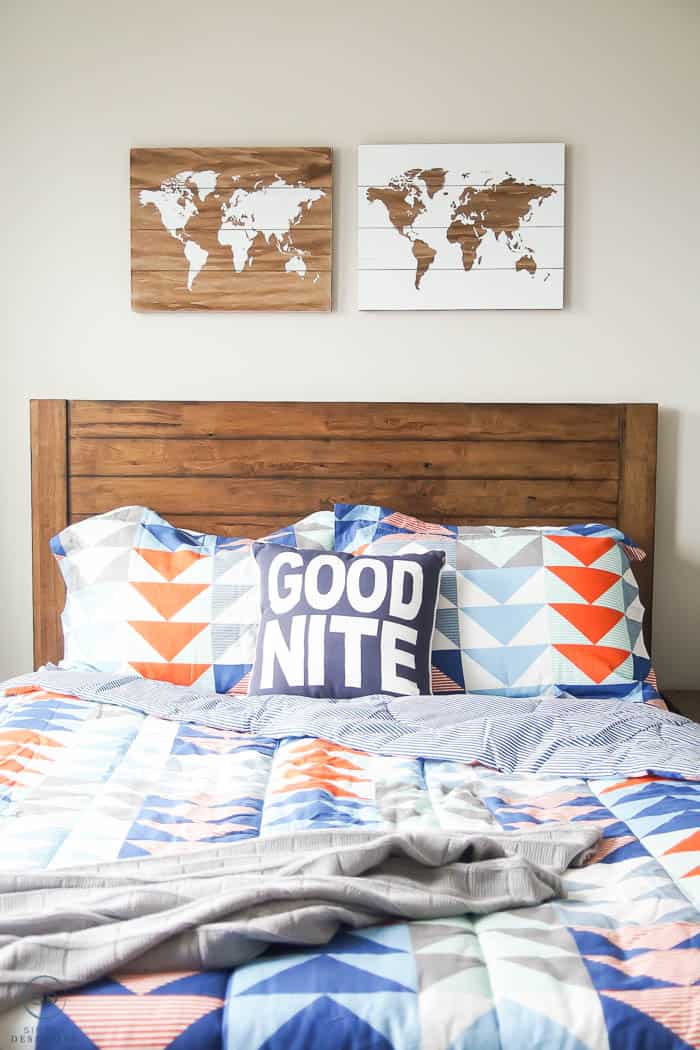 world art in boy bedroom - #ad #BHGLiveBetter #BHGatWalmart @BHGLiveBetter