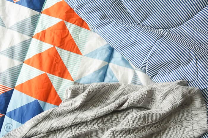 comforter and throw in boy bedroom - #ad #BHGLiveBetter #BHGatWalmart @BHGLiveBetter