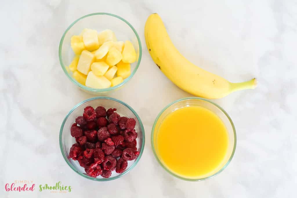Pineapple Raspberry Smoothie 6 Pineapple Raspberry Smoothie ingredients