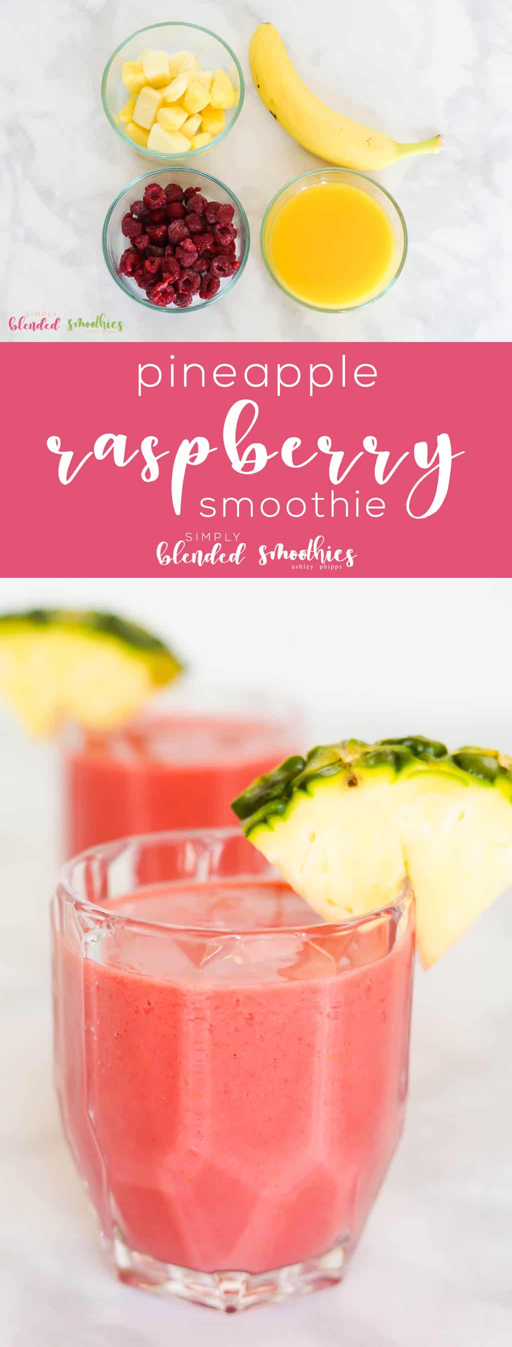 Pineapple Raspberry Smoothie 2 Pineapple Raspberry Smoothie - this smoothie is full of flavor is healthy and is a great way to start your day